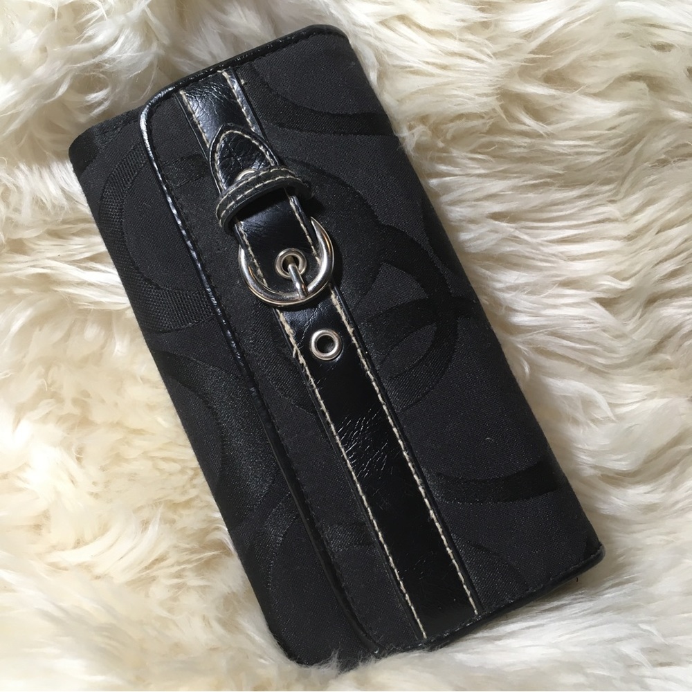 Black fabric fashion wallet
